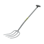 Red Gorilla 4 Prong Manure Fork T Handle Tubular Steel Black